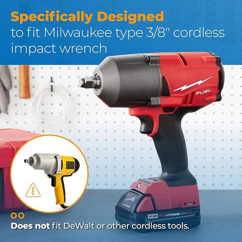 حلقة الاحتفاظ بالصدمات مقاس 3/8 بوصة تناسب مشبك حلقة الاحتكاك من ميلووكي 3/8 مع حلقة على شكل O، حلقة بديلة للصدمات لمفاتيح من نوع ميلووكي، أجزاء أدوات مفتاح الربط (12 مجموعة) in Kuwait