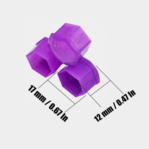 QPINGH 20PCS Car Wheel Nut Caps, 17mm Universal Lug Nut Covers Bolt Caps, Auto Hub Screw Protector with Remover Tool, Black in Saudi Arabia