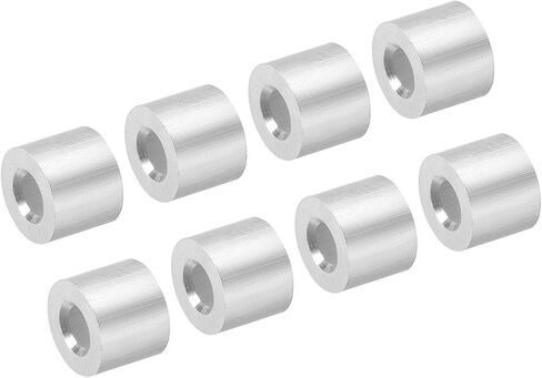 PATIKIL 1/6 بوصة/4 مم سلك إيقاف الأكمام، 25 حزمة من الألومنيوم حلقة كم لحبل الأسلاك وحلقة الكابل، فضي in Kuwait