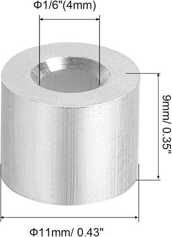 PATIKIL 1/6 بوصة/4 مم سلك إيقاف الأكمام، 25 حزمة من الألومنيوم حلقة كم لحبل الأسلاك وحلقة الكابل، فضي in Kuwait