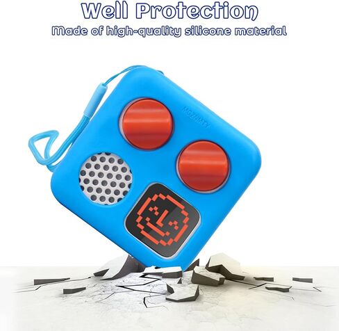 حافظة سيليكون MGZNMTY (إصدار سميك) متوافقة مع Yoto Mini - مشغل الصوت والموسيقى للأطفال، سترة مغامرة مع حبل معصم (ماكارونس) in Kuwait