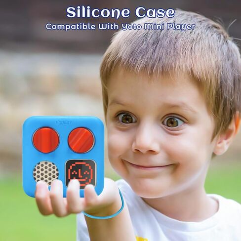 حافظة سيليكون MGZNMTY (إصدار سميك) متوافقة مع Yoto Mini - مشغل الصوت والموسيقى للأطفال، سترة مغامرة مع حبل معصم (ماكارونس) in Kuwait