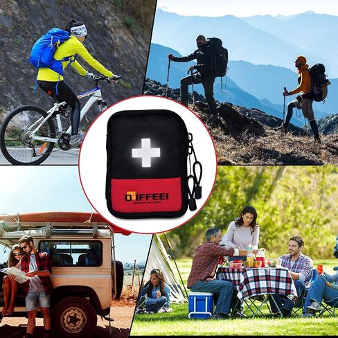 O'IFFEEI Small Mini First Aid Kit Bag Empty, Handy Portable for Camping Hiking Backpacking Car Home Office. Mini Medical Bag for Emergency and Survival. in Kuwait