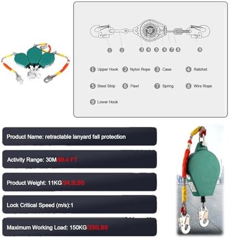 Emergency Rescue Tripod2600 lb Capacity Confined Space Tripod with 98 ft Fall Protection Equipment Ideal for Rescue Operations and Exploration Safety in Saudi Arabia
