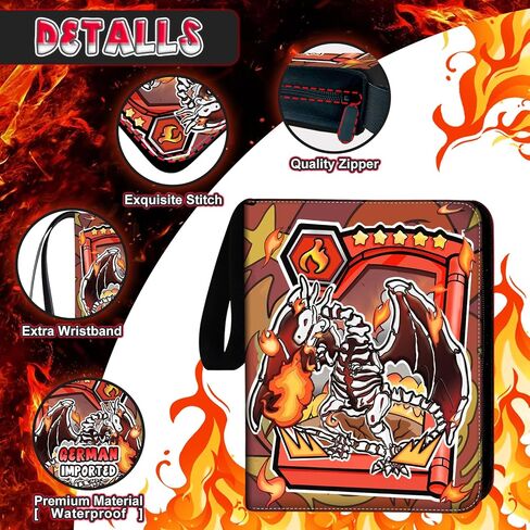 1008 Card Card Binder 9 Pocket ، موثق بطاقات 3 حلقة مع 56 صفحة الأكمام القابلة للإزالة ، وألبوم بطاقة تجميع بطاقة تداول عالية التخزين مقاومة للماء Careing Card Abrum for MTG TCG Cards in Saudi Arabia