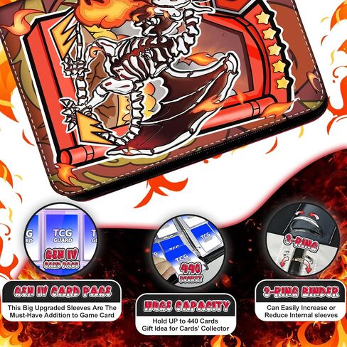 1008 Card Card Binder 9 Pocket ، موثق بطاقات 3 حلقة مع 56 صفحة الأكمام القابلة للإزالة ، وألبوم بطاقة تجميع بطاقة تداول عالية التخزين مقاومة للماء Careing Card Abrum for MTG TCG Cards in Saudi Arabia