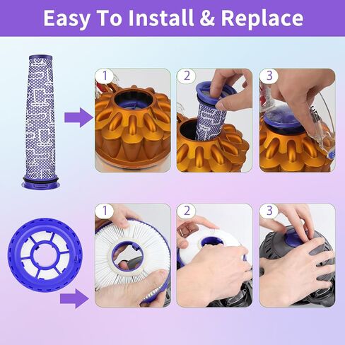 طقم خرطوم وفلتر بديل DC41 متوافق مع مكانس دايسون DC41، DC65، DC66، UP13، UP20، الكرة، الكرة 2، قطع الغيار # 920769-01 و920640-01 in Kuwait
