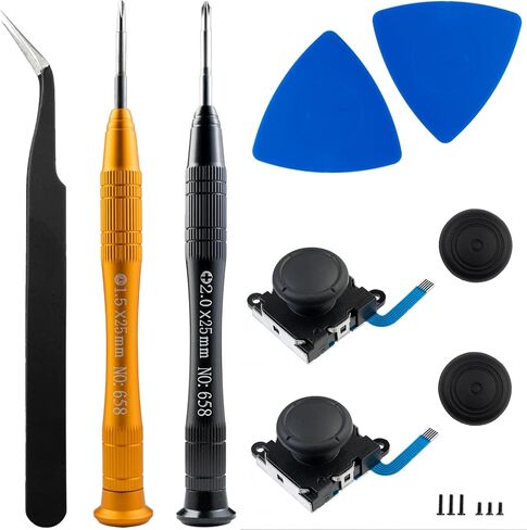 استبدال Hall Effect Bownstick Placeming لـ JoyCon ، 15 في 1 مجموعة أدوات إصلاح. in Kuwait