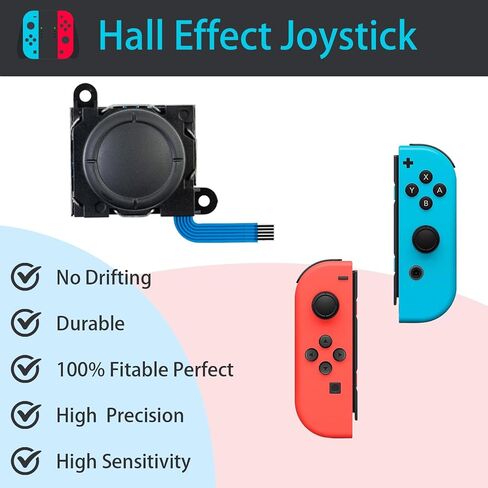 استبدال Hall Effect Bownstick Placeming لـ JoyCon ، 15 في 1 مجموعة أدوات إصلاح. in Kuwait