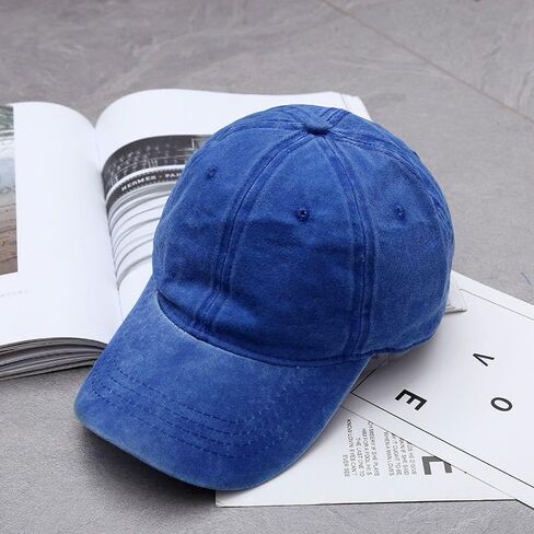 2 Pack Washed Plain Vintage Baseball Cap Cotton Adjustable in Saudi Arabia