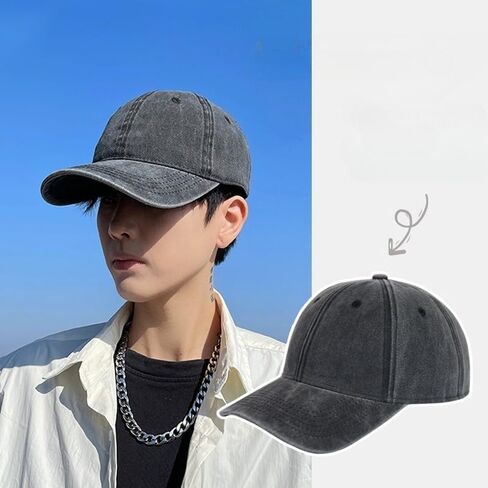 2 Pack Washed Plain Vintage Baseball Cap Cotton Adjustable in Saudi Arabia