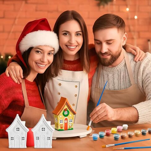 شوهد 4 أجزاء من السيراميك القديسين لطلاء الحرف اليدوية DIY جماجم السكر الخزفية غير المصممة تصنع الحرف الجصية ثلاثية الأبعاد الخاصة بك ليوم الحفلات الميتة in Saudi Arabia