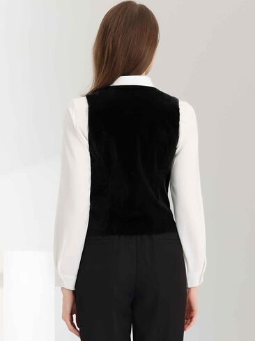 Allegra K Velvet Suit Waistcoat for Women's Retro Sleeveless Halloween Steampunk Blazer Dressy Vest in Kuwait