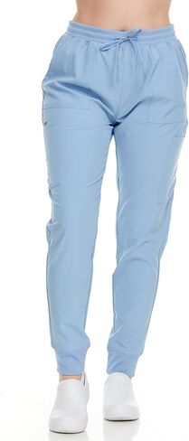 Women's Jogger Scrub Pants with Multi-Pocket Design for Nursing 4-Way Stretch Spa and Clinical Workwear in Saudi Arabia