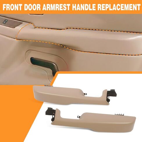 Pair Beige Front Door Armrest Handle Driver Passenger Side Compatible with 1999-2006 Suburban Tahoe Yukon Avalanche Escalade 12472876 in Saudi Arabia