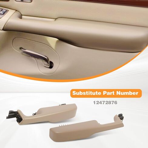 Pair Beige Front Door Armrest Handle Driver Passenger Side Compatible with 1999-2006 Suburban Tahoe Yukon Avalanche Escalade 12472876 in Saudi Arabia