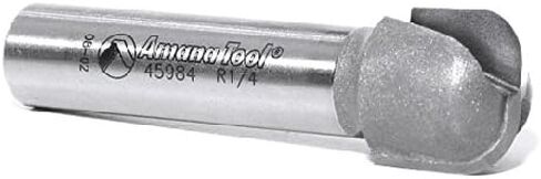 Amana Tool Bowl and Tray Plunge Router Bit, Carbide-Tipped, for Woodworking and CNC Routing, 45984, 1/4 Radius x 3/4 Dia x 5/8 x 1/2 Inch Shank in Saudi Arabia