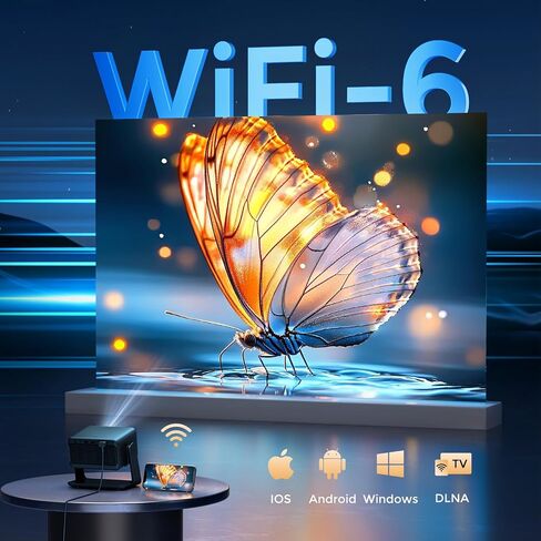 GooDee Video Projector With Wifi And Bluetooth, Smart Movie System/ Dolby Audio/ Auto Focus & Keystone Portable Projector, 4k Video Decode & 1080p Native For Home Theater / Outdoor in Saudi Arabia