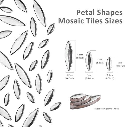 Artspac Petal Ceramic Mosaic Tiles for Crafts, 454g Mosaic Tiles Ceramic,Floral Mosaic Craft Supplies for Garden Spring Decoration in Saudi Arabia