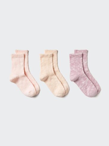 Uniqlo Socks | 3 Pairs | Crew Slub in Saudi Arabia