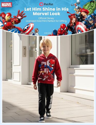 Marvel Zip Up Hoodie Spiderman Hooded Sweatshirt Lightweight Cardigan Spider-Verse Venom Outfit Toddler Boy Girl Kids 2-12Y in Saudi Arabia