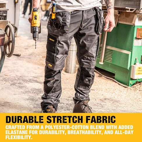 DEWALT Men's Barstow Pro-Stretch, Slim Fit, Holster Pocket, Work Pants in Saudi Arabia