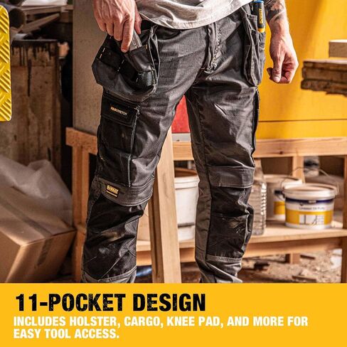 DEWALT Men's Barstow Pro-Stretch, Slim Fit, Holster Pocket, Work Pants in Saudi Arabia