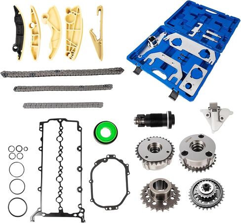 مجموعة سلسلة التوقيت لسيارة Land Rover LR4 Range Rover Sport، 2010-2015 5.0L V8، 2010-2013 3.0L V6، تحل محل OEM LR032048 LR034171، وتتضمن شدادات عمود التوازن in Kuwait