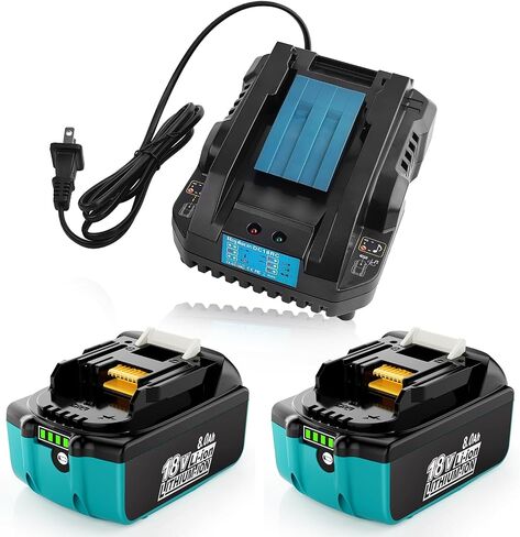 2 Pack 6000mAh Replacement for Makita 18V Battery | Replace Makita Battery 18 Volt BL1850 1840B 1830B 1820B, Compatible with makita 18V Cordless Power Tools in Saudi Arabia