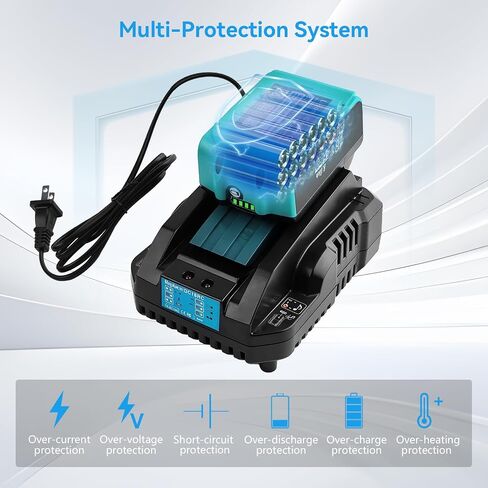 2 Pack 6000mAh Replacement for Makita 18V Battery | Replace Makita Battery 18 Volt BL1850 1840B 1830B 1820B, Compatible with makita 18V Cordless Power Tools in Saudi Arabia