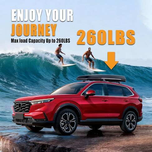 قضبان متقاطعة لسقف الألومنيوم الفضي من Zorik لسيارة Honda CR-V 2023-2025 مع قضبان جانبية، 260 رطلًا من سبائك الألومنيوم شديدة التحمل 2 مم، قضبان متقاطعة فضية لسيارات الدفع الرباعي والبضائع والتخييم والسفر | تصميم مقاوم للماء in Kuwait