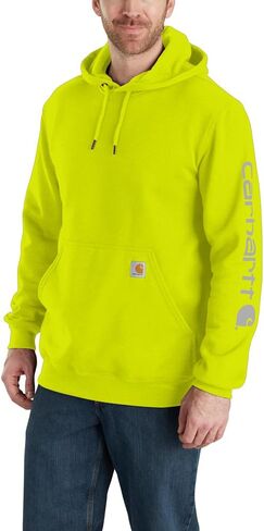 Carhartt Men's Midweight Signature Sleeve Logo Hooded Sweatshirt in Kuwait
