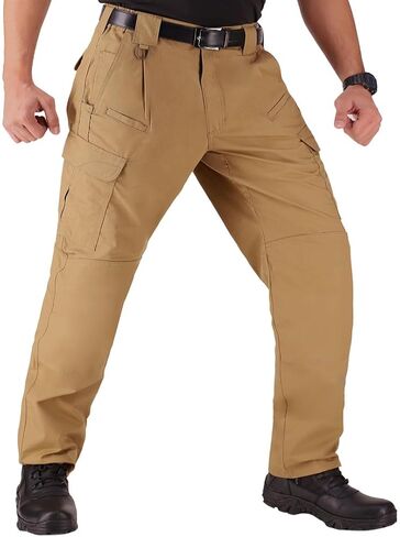 سروال رجالي تكتيكي من WHITEDUCK مقاوم للتمزق ومقاوم للماء مع 13 جيبًا، سروال عمل للرجال - المشي لمسافات طويلة العسكرية في الهواء الطلق (W34 L30 أسود) in Kuwait