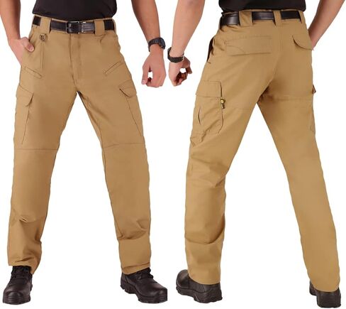 سروال رجالي تكتيكي من WHITEDUCK مقاوم للتمزق ومقاوم للماء مع 13 جيبًا، سروال عمل للرجال - المشي لمسافات طويلة العسكرية في الهواء الطلق (W34 L30 أسود) in Kuwait