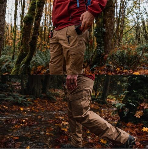 سروال رجالي تكتيكي من WHITEDUCK مقاوم للتمزق ومقاوم للماء مع 13 جيبًا، سروال عمل للرجال - المشي لمسافات طويلة العسكرية في الهواء الطلق (W34 L30 أسود) in Kuwait