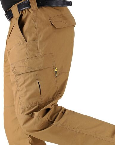 سروال رجالي تكتيكي من WHITEDUCK مقاوم للتمزق ومقاوم للماء مع 13 جيبًا، سروال عمل للرجال - المشي لمسافات طويلة العسكرية في الهواء الطلق (W34 L30 أسود) in Kuwait