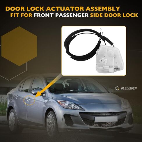 Door Lock Latch Actuator Front Right Passenger Side, Compatible with 2010 2011 2012 2013 Mazda 3, Replaces# BCS2-58-310E BCS2-58-310D BCS2-58-310C in Saudi Arabia