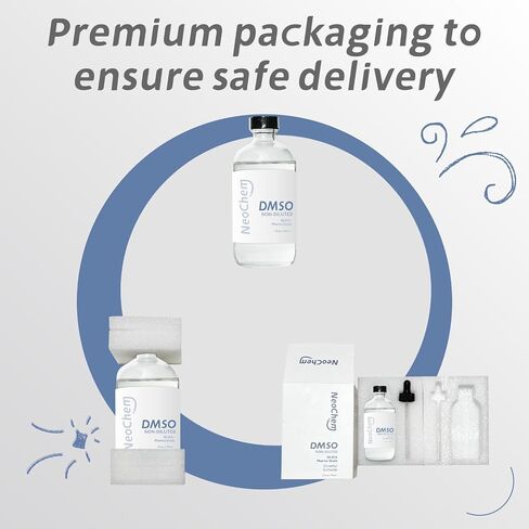 Dimethyl Sulfoxide (DMSO) 99.95% Pure Liquid |8 oz. DMSO Pharma Grade Non-diluted | Undiluted & Odorless, Contained in Premium Glass Bottle in Saudi Arabia