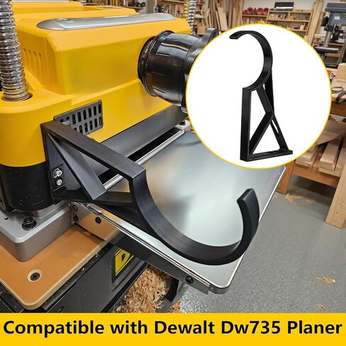 Dust Hose Bracket for DeWalt 735 Planer | Compatible with 2.5 & 4 Inch Hoses | Side Mount Attachment | Keeps Workspace Clear | Easy Installation (4 inch Hose) in Saudi Arabia