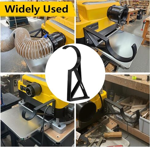Dust Hose Bracket for DeWalt 735 Planer | Compatible with 2.5 & 4 Inch Hoses | Side Mount Attachment | Keeps Workspace Clear | Easy Installation (4 inch Hose) in Saudi Arabia