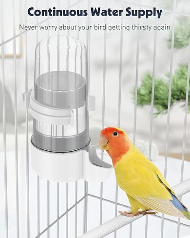 Pawfly 4 pcs موزع مياه الطيور ، إكسسوارات القفص للبغاء والهامستر ، تغذية الطيور للقطف ، وميت أبيض وأزرق للبطيء الصغير Cockatiel Budgie Lovebirds in Saudi Arabia