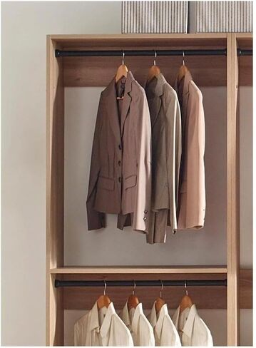 Closet System Customizible, Walk-in Wardrobe Organizer, Closet System with Hanging, Hanging Rods, Drawers, Heavy Duty Black/Model BCD 3 Closet in Saudi Arabia