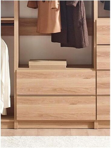 Closet System Customizible, Walk-in Wardrobe Organizer, Closet System with Hanging, Hanging Rods, Drawers, Heavy Duty Black/Model BCD 3 Closet in Saudi Arabia