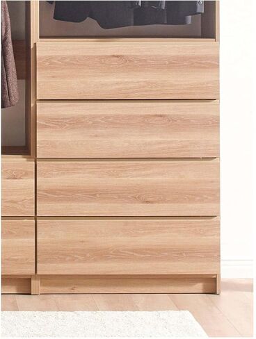 Closet System Customizible, Walk-in Wardrobe Organizer, Closet System with Hanging, Hanging Rods, Drawers, Heavy Duty Black/Model BCD 3 Closet in Saudi Arabia