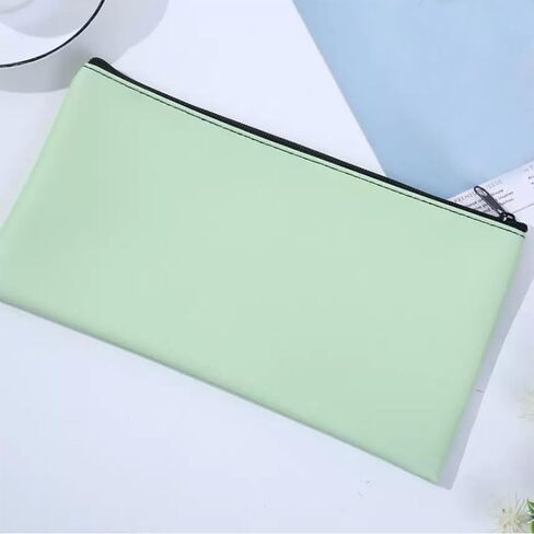 4 قطع أكياس المال مع ZIPPER ، 11 × 6.1 بوصة أكياس نقدية PU PUCHENT POUCH POUCH BANK LACK in Kuwait