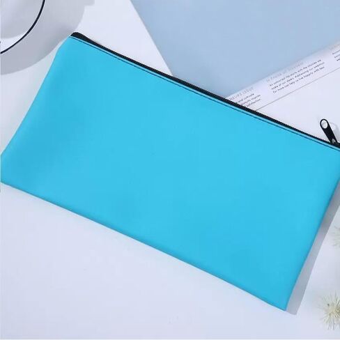 4 قطع أكياس المال مع ZIPPER ، 11 × 6.1 بوصة أكياس نقدية PU PUCHENT POUCH POUCH BANK LACK in Kuwait