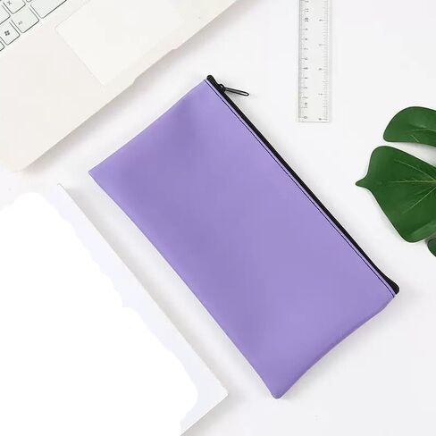 4 قطع أكياس المال مع ZIPPER ، 11 × 6.1 بوصة أكياس نقدية PU PUCHENT POUCH POUCH BANK LACK in Kuwait