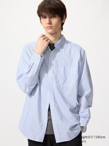 Uniqlo Broadcloth Shirt | Checked in Saudi Arabia