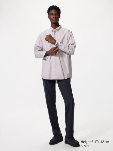 Uniqlo Broadcloth Shirt | Checked in Saudi Arabia