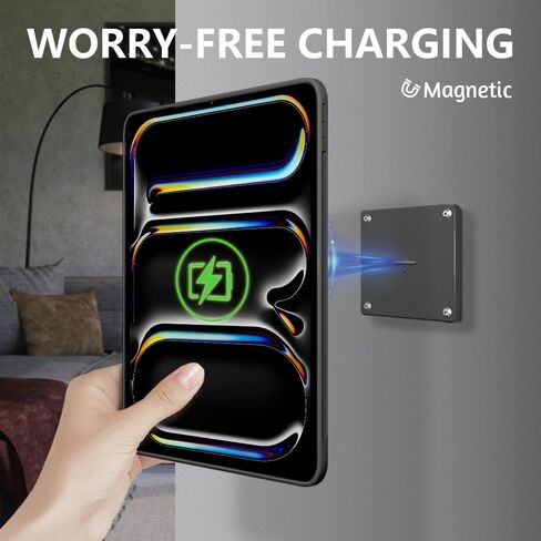 Dock Mount Mount Dock لـ Apple iPad Pro 11 ″ (2nd/3rd/4th Gen) - Magnetic Tablet Wall مع شحن سريع 15 واط ، حالة TPU النحيفة ، تكامل المحور الذكي in Saudi Arabia
